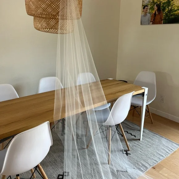 Tania Marias Audrey Minimalist Chapel Wedding Veil - Picture 5 of 15